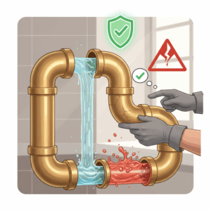 Which drain cleaner is safe for brass pipes