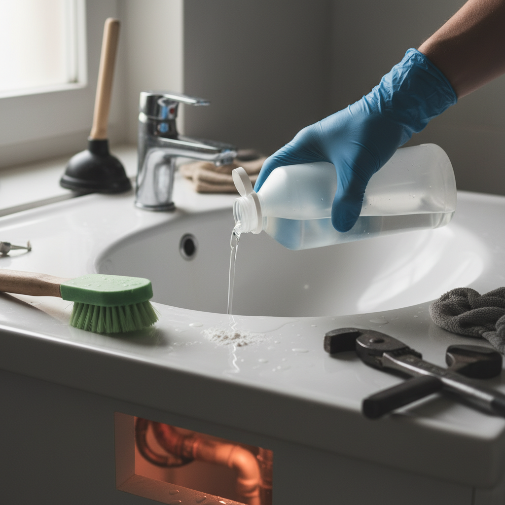 drain cleaner for copper pipes illustration